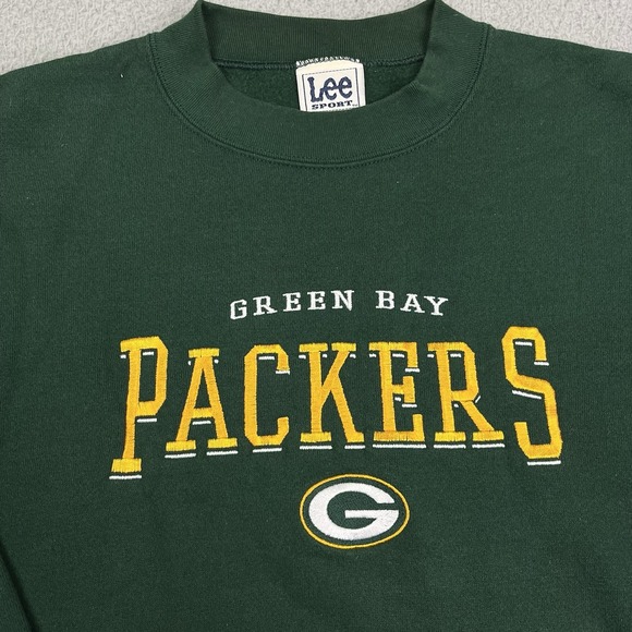 Vintage Green Bay Packers Sweater Lee Sport Crewneck NFL Football Sweatshirt - Picture 1 of 8
